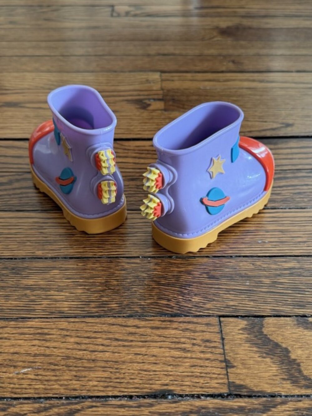 Mini Melissa Colorblock Rain Boots with Charms